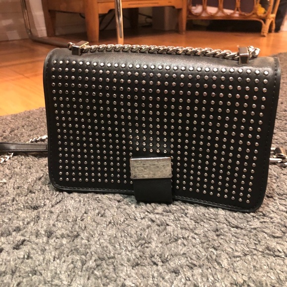 Zara black faux leather studded purse - Picture 2 of 8